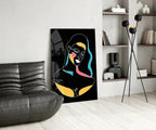 Abstract Colorful Portrait Glass Wall Art - LUXARTDECO