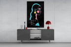 Abstract Colorful Portrait Glass Wall Art - LUXARTDECO