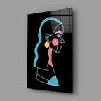 Abstract Colorful Portrait Glass Wall Art - LUXARTDECO