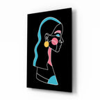 Abstract Colorful Portrait Glass Wall Art - LUXARTDECO