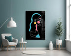 Abstract Colorful Portrait Glass Wall Art - LUXARTDECO
