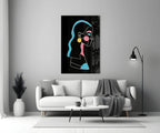 Abstract Colorful Portrait Glass Wall Art - LUXARTDECO