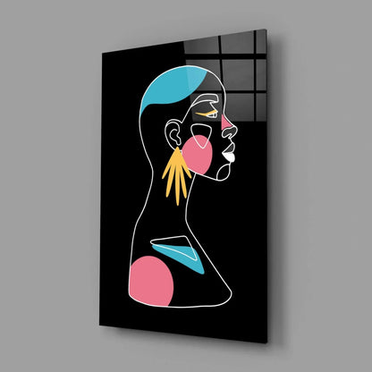 Abstract Colorful Portrait Glass Wall Art - LUXARTDECO