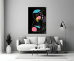 Abstract Colorful Portrait Glass Wall Art - LUXARTDECO