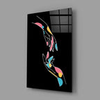 Abstract Colorful Hands Glass Wall Art - LUXARTDECO