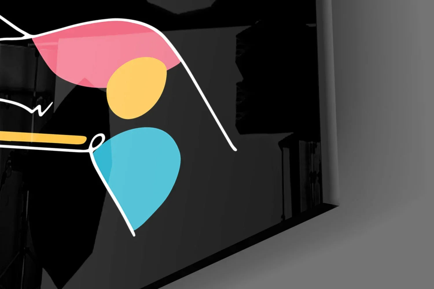 Abstract Colorful Hands Glass Wall Art - LUXARTDECO