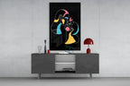 Abstract Colorful Portrait Glass Wall Art - LUXARTDECO