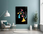 Abstract Colorful Portrait Glass Wall Art - LUXARTDECO