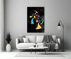 Abstract Colorful Portrait Glass Wall Art - LUXARTDECO