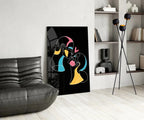 Abstract Colorful Portrait Glass Wall Art - LUXARTDECO