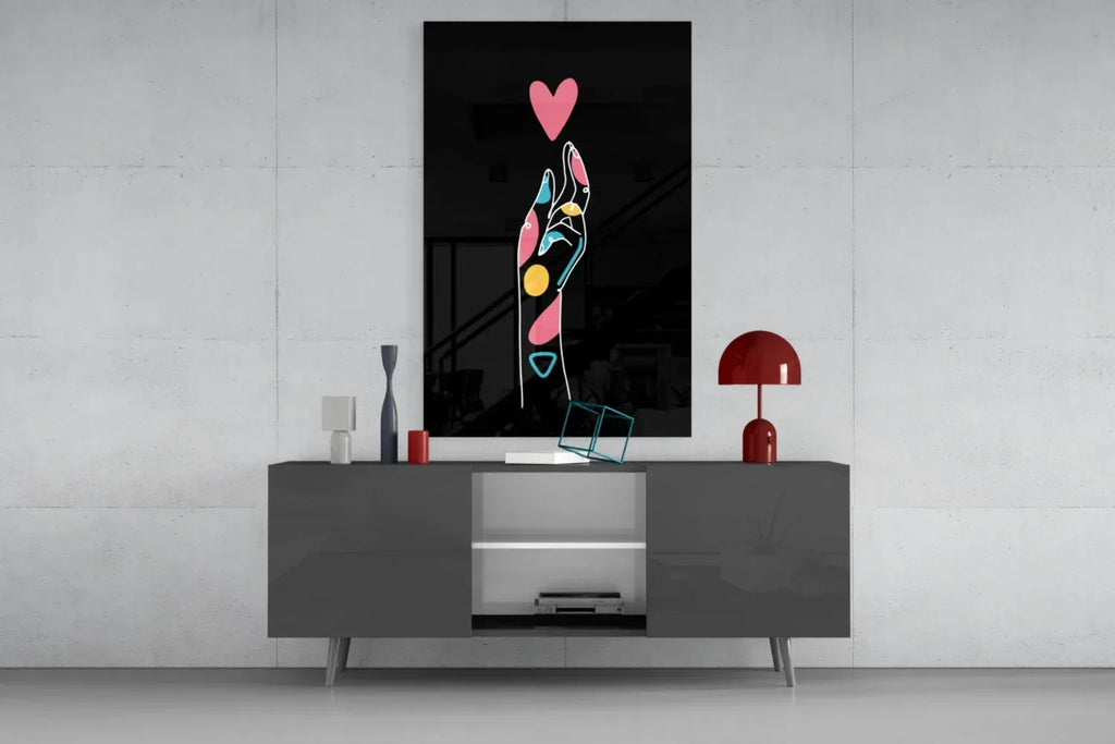 Abstract Colorful Hand Glass Wall Art - LUXARTDECO