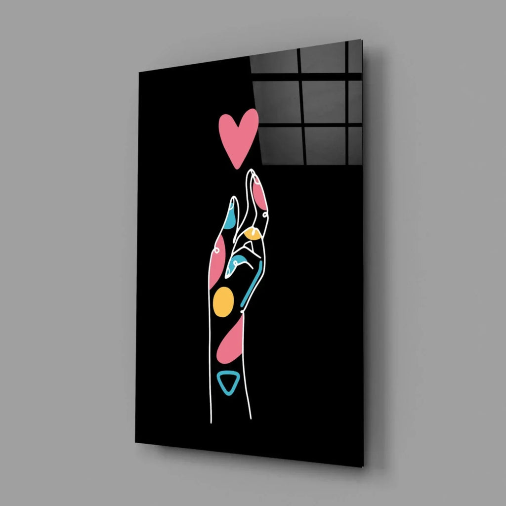 Abstract Colorful Hand Glass Wall Art - LUXARTDECO