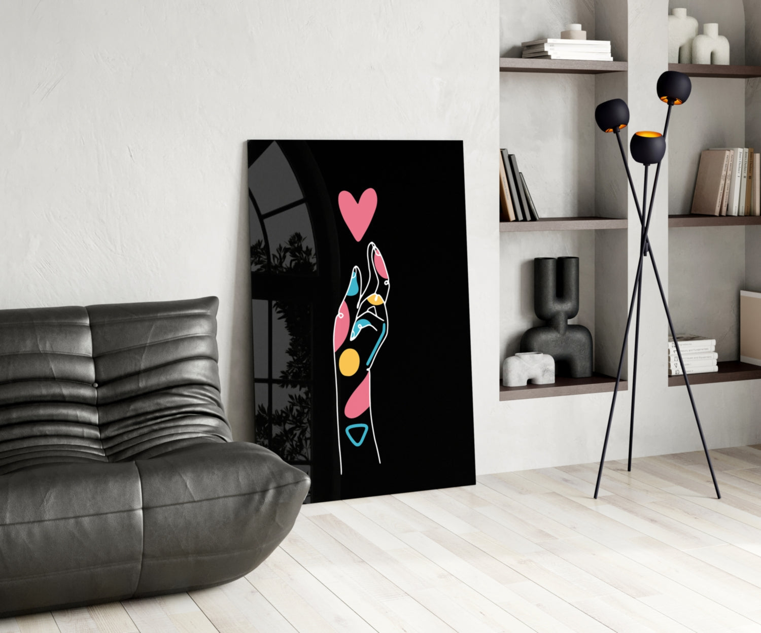 Abstract Colorful Hand Glass Wall Art