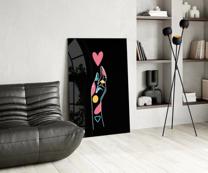 Abstract Colorful Hand Glass Wall Art - LUXARTDECO