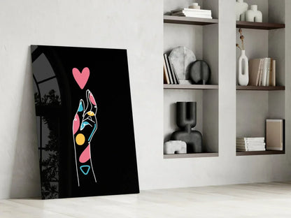 Abstract Colorful Hand Glass Wall Art - LUXARTDECO