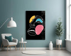 Abstract Colorful Face Glass Wall Art - LUXARTDECO
