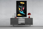 Abstract Colorful Portrait Glass Wall Art - LUXARTDECO