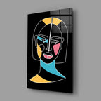 Abstract Colorful Portrait Glass Wall Art - LUXARTDECO