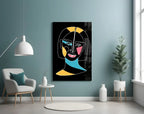 Abstract Colorful Portrait Glass Wall Art - LUXARTDECO