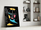 Abstract Colorful Portrait Glass Wall Art - LUXARTDECO