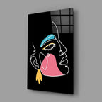Abstract Colorful Portrait Glass Wall Art - LUXARTDECO