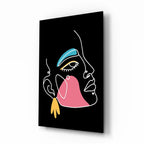 Abstract Colorful Portrait Glass Wall Art - LUXARTDECO