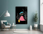 Abstract Colorful Portrait Glass Wall Art - LUXARTDECO
