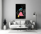 Abstract Colorful Portrait Glass Wall Art - LUXARTDECO