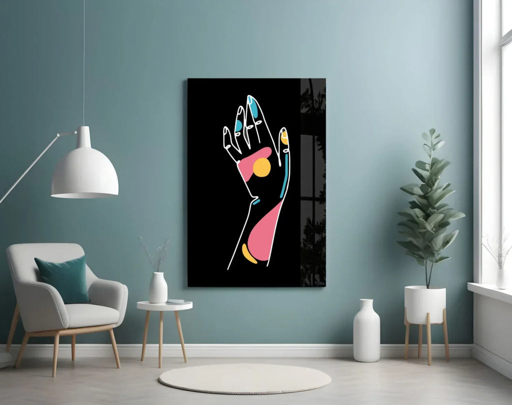 Abstract Colorful Hand Glass Wall Art - LUXARTDECO