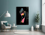 Abstract Colorful Hand Glass Wall Art - LUXARTDECO