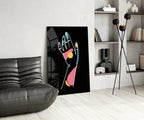 Abstract Colorful Hand Glass Wall Art - LUXARTDECO
