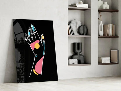 Abstract Colorful Hand Glass Wall Art - LUXARTDECO