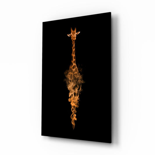Giraffe Glass Wall Art