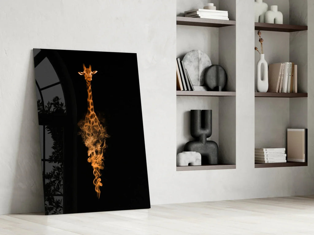 Giraffe Glass Wall Art - LUXARTDECO