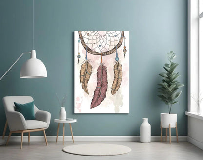 Dreamcatcher Glass Wall Art - LUXARTDECO