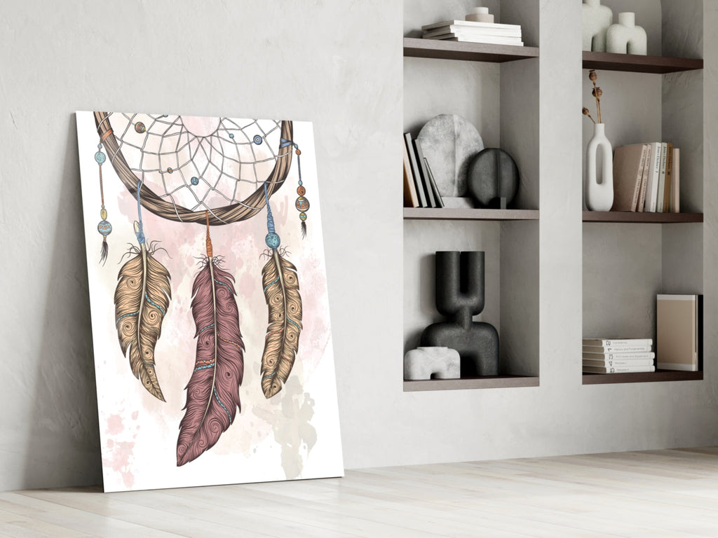 Dreamcatcher Glass Wall Art