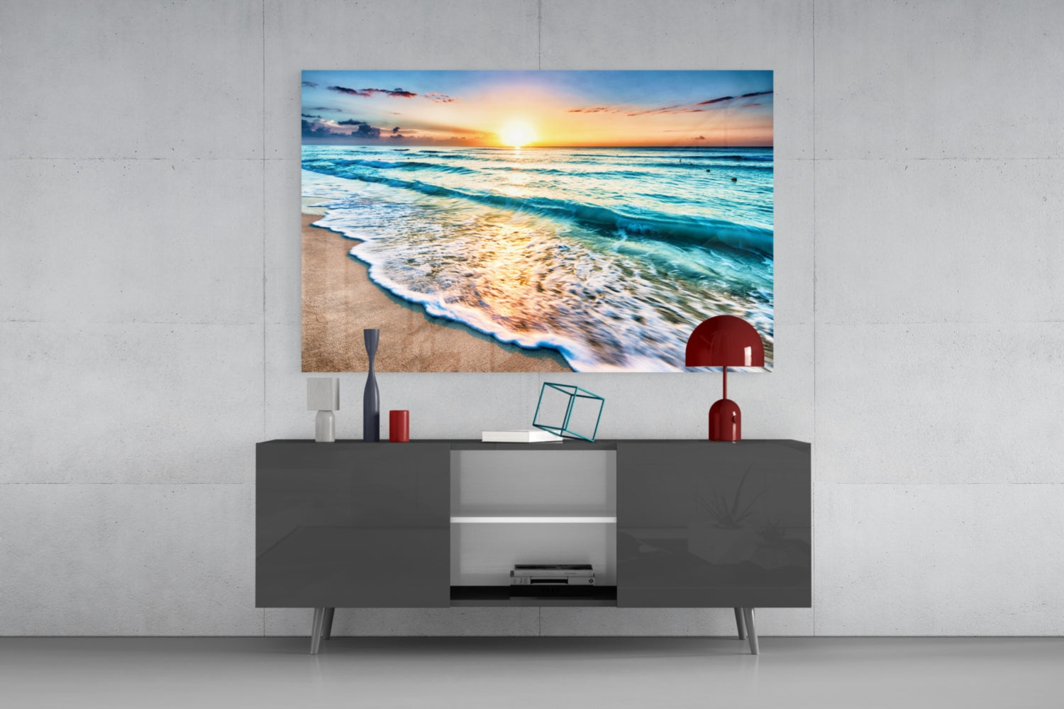 Sunset Glass Wall Art