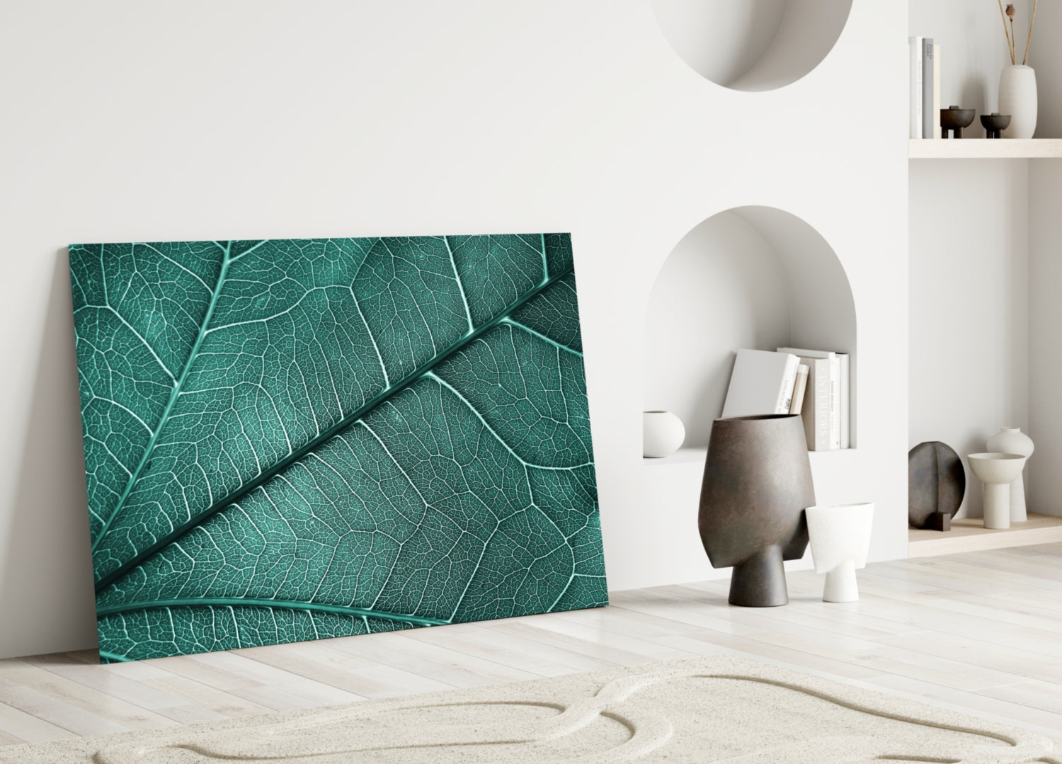 Leaf Texture Glass Wall Art