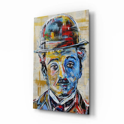Charlie Chaplin Glass Wall Art - LUXARTDECO