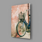 Bicycle Basket Glass Wall Art