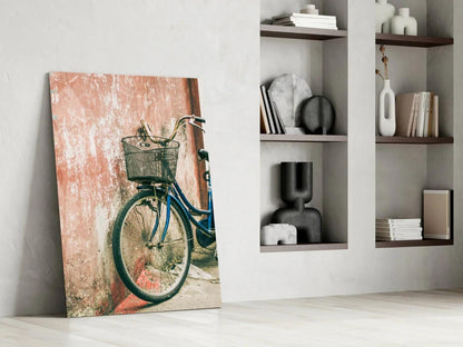 Bicycle Basket Glass Wall Art - LUXARTDECO
