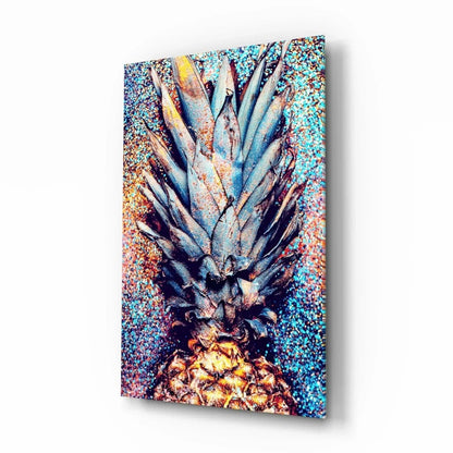 Colored Pineapple Glass Wall Art - LUXARTDECO