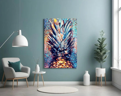 Colored Pineapple Glass Wall Art - LUXARTDECO
