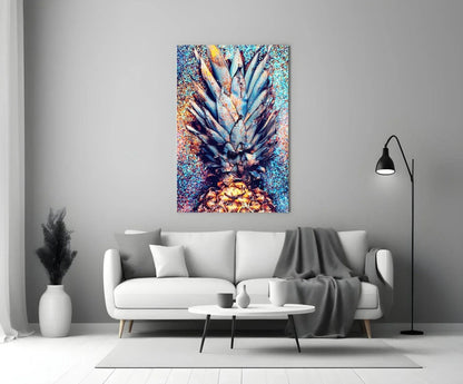 Colored Pineapple Glass Wall Art - LUXARTDECO