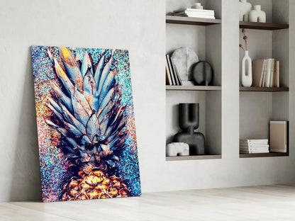 Colored Pineapple Glass Wall Art - LUXARTDECO