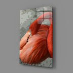 Flamingo Glass Wall Art - LUXARTDECO