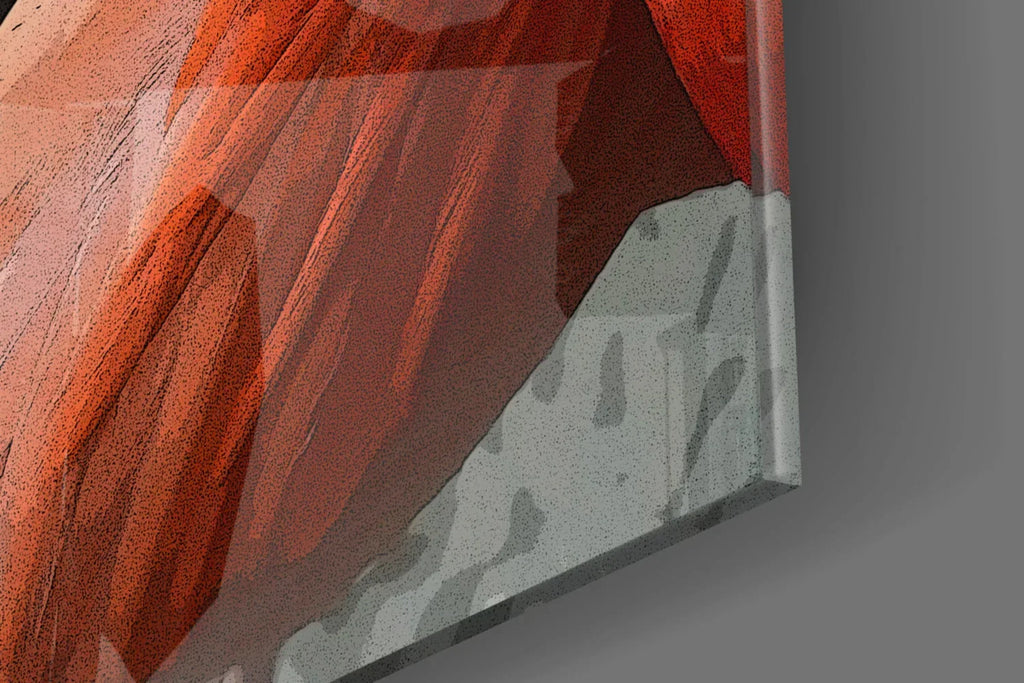 Flamingo Glass Wall Art - LUXARTDECO