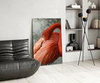 Flamingo Glass Wall Art - LUXARTDECO