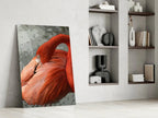 Flamingo Glass Wall Art - LUXARTDECO