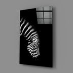 Zebra Glass Wall Art - LUXARTDECO